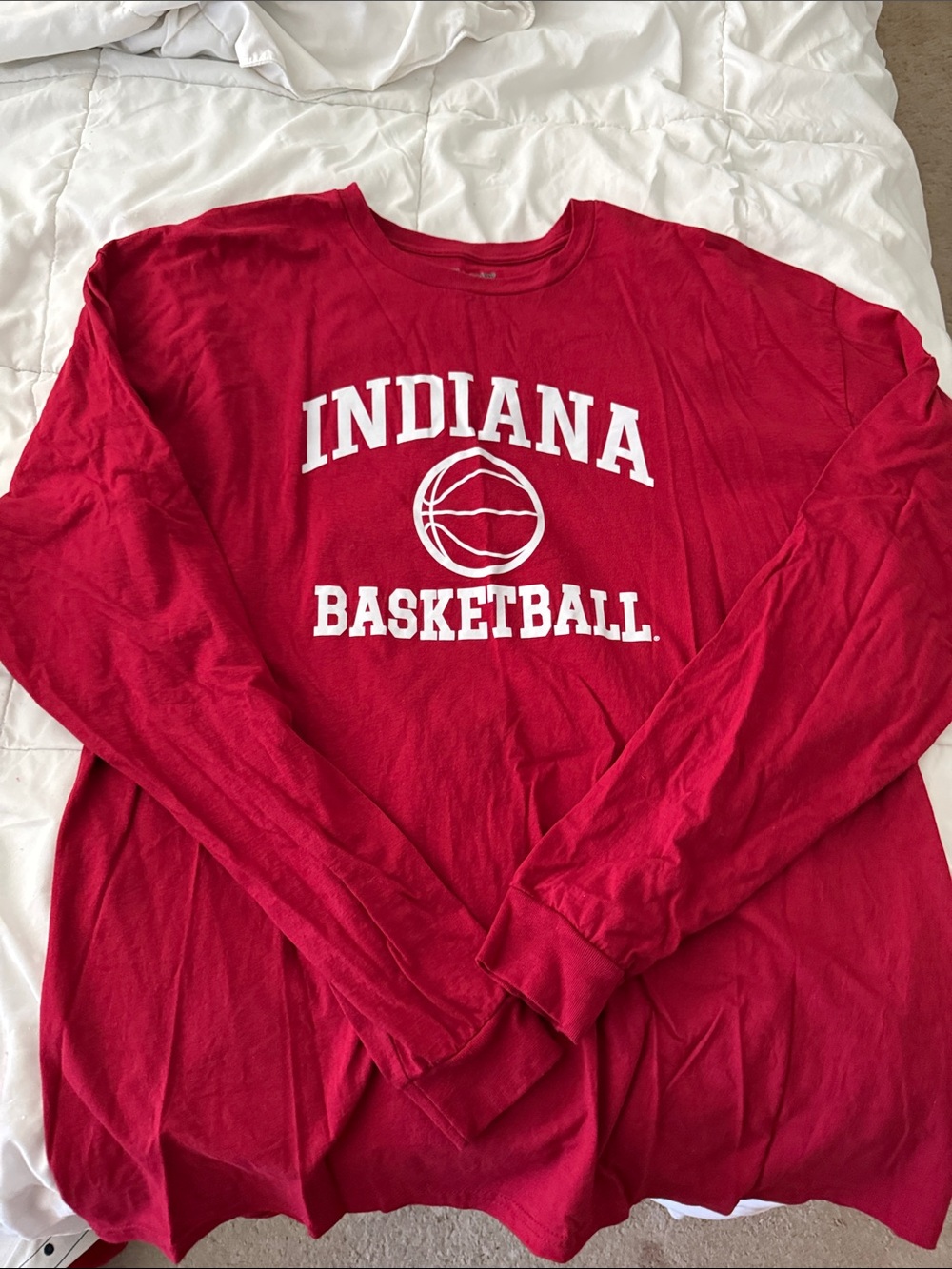 Indiana Basketball Red Long Sleeve Tee
